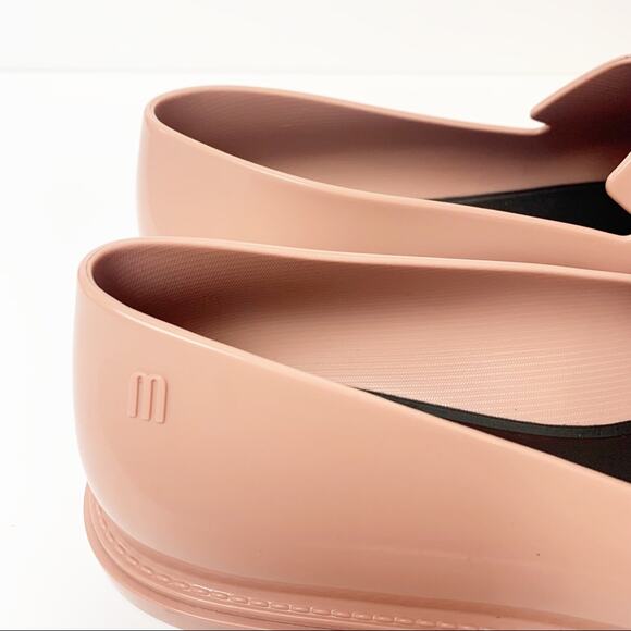NIB Melissa Prana Square Toe PVC Jelly Loafers 8 Pink - Picture 7 of 10